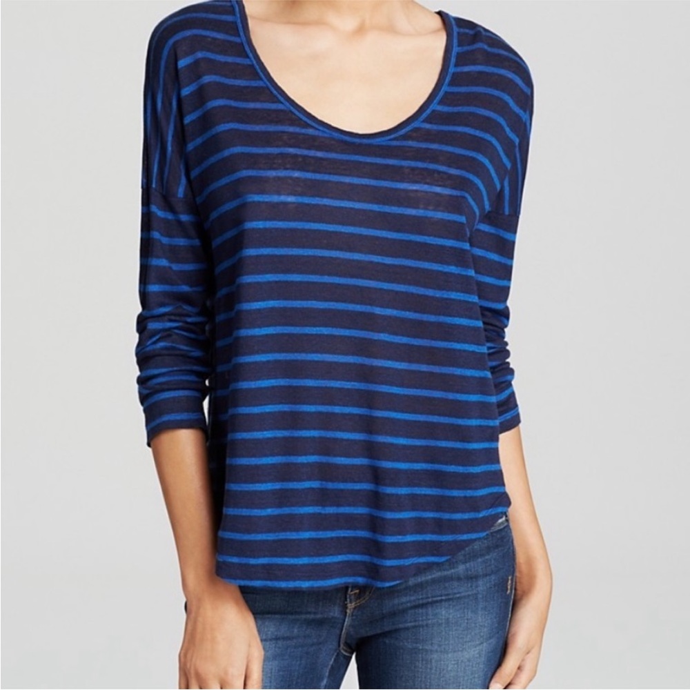 Joie Blue Striped Shirt
